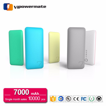 Big capacity portable dual usb mobile power bank charger battery 7000mah smartphones